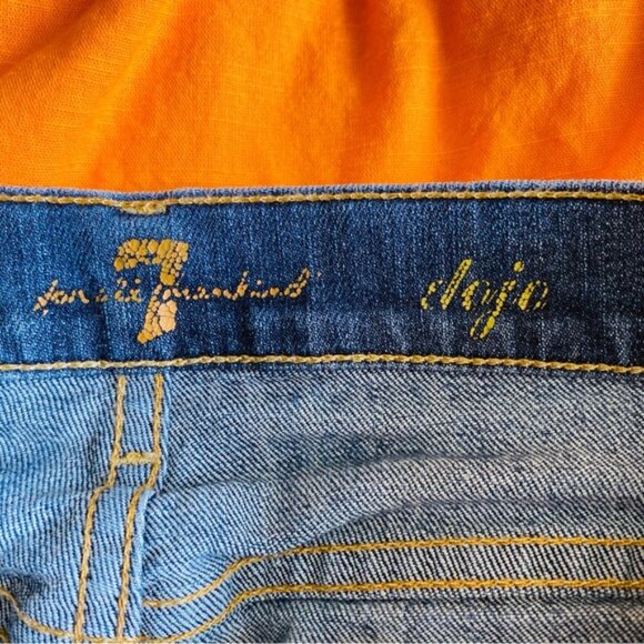 7 For All Mankind Dojo Denim Jeans Blue Sz 27 - Picture 8 of 9